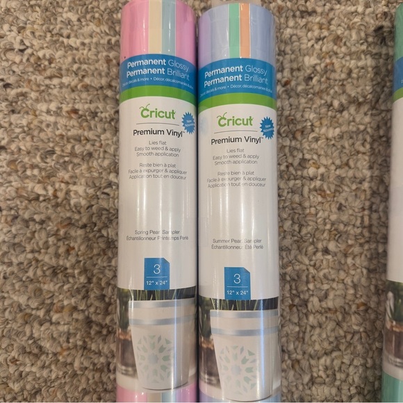 15 Cricut Premium Vinyl - Permanent Glossy and Permanent Glitter/Shimmer - NEW - Picture 2 of 5